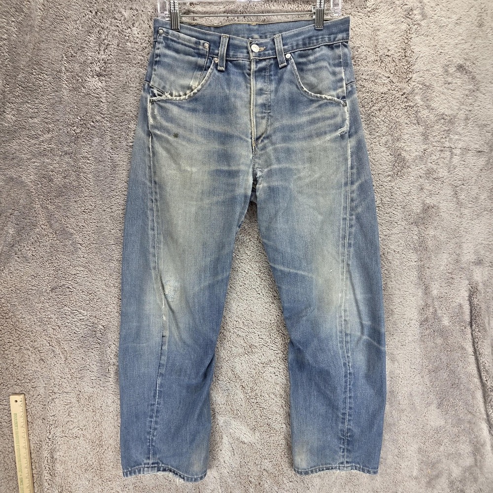 VTG Levis Engineered Jeans Mens Blue Twisted Button Fly Medium Wash Fits 29x26